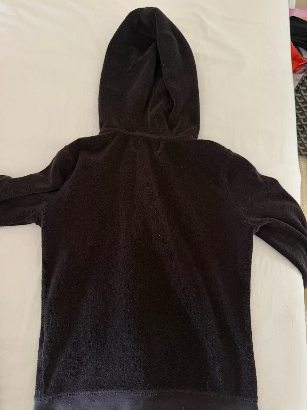 Juicy Couture Black Terry Hooded Zip Jacket - Picture 2 of 2